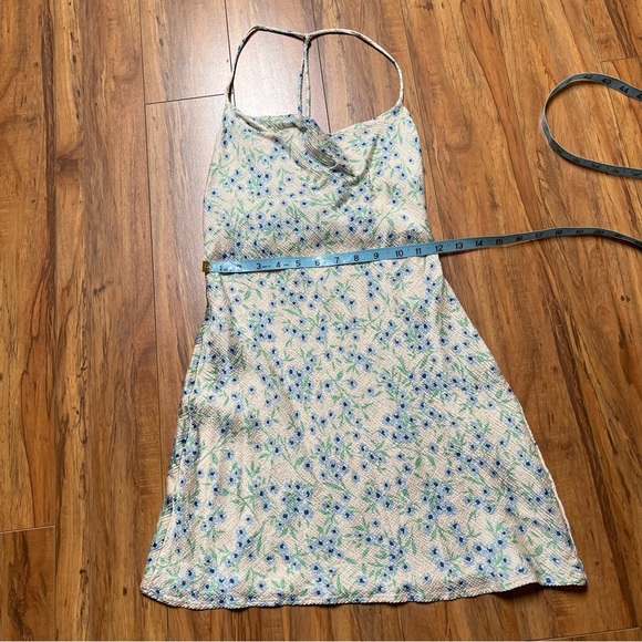 Zara Pastel Floral Cowl Neck Mini Slip Dress Fits XS-S - Picture 10 of 16